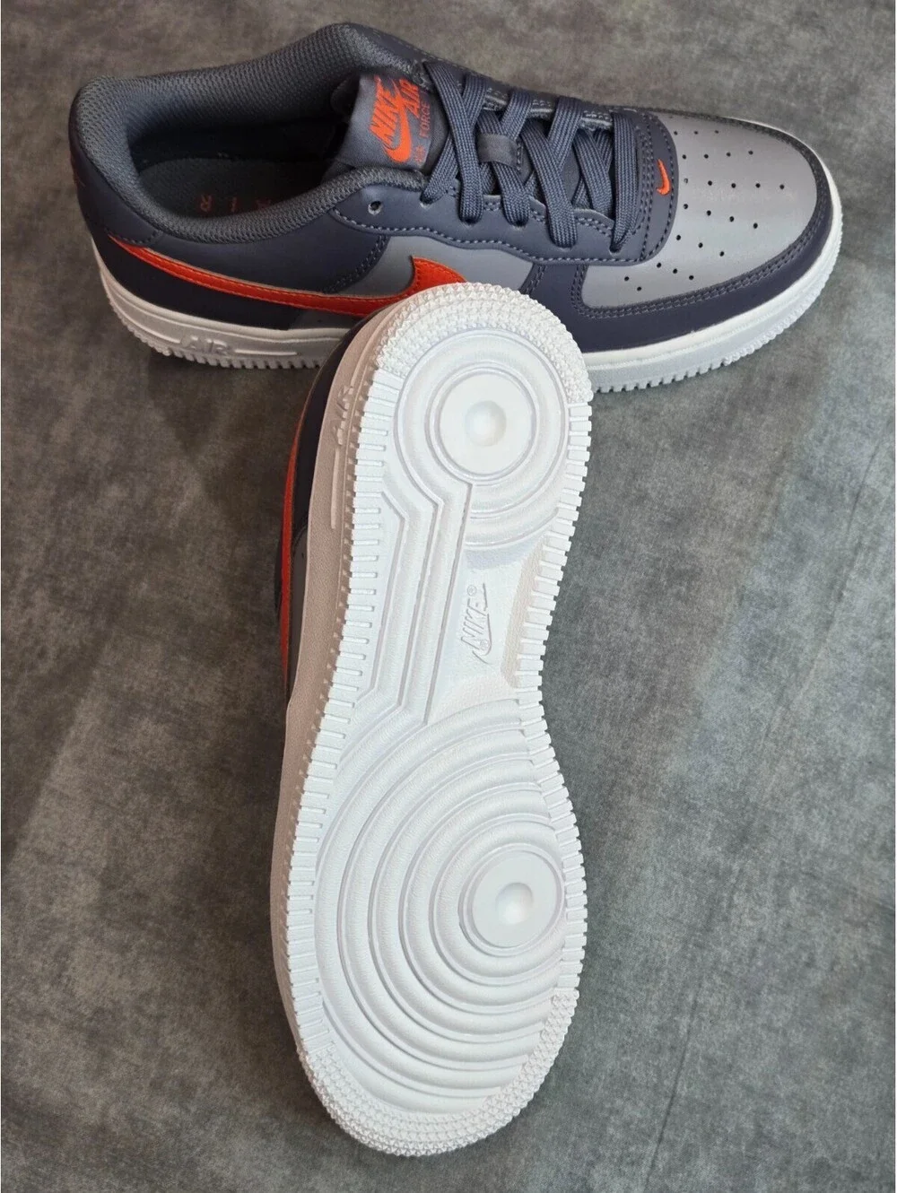 Nike Air Force 1 - Cement Grey / Team Orange (CT3839-008) Youth 5Y / Women's 6.5